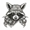 Rocket Racoon tattoo design idea