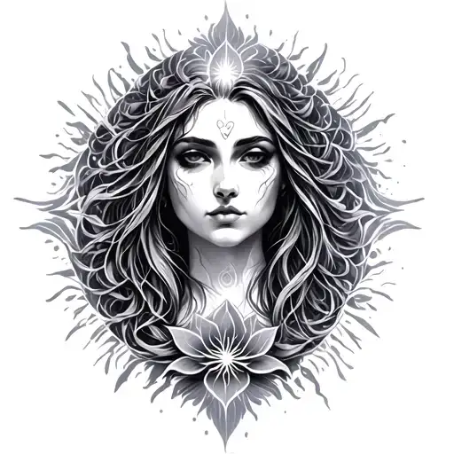 spiritual awakening tattoo design idea