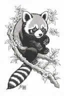 red panda tattoo design idea