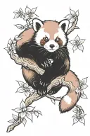 red panda tattoo design idea
