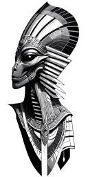 sacred geometry alien egyptian tattoo design idea