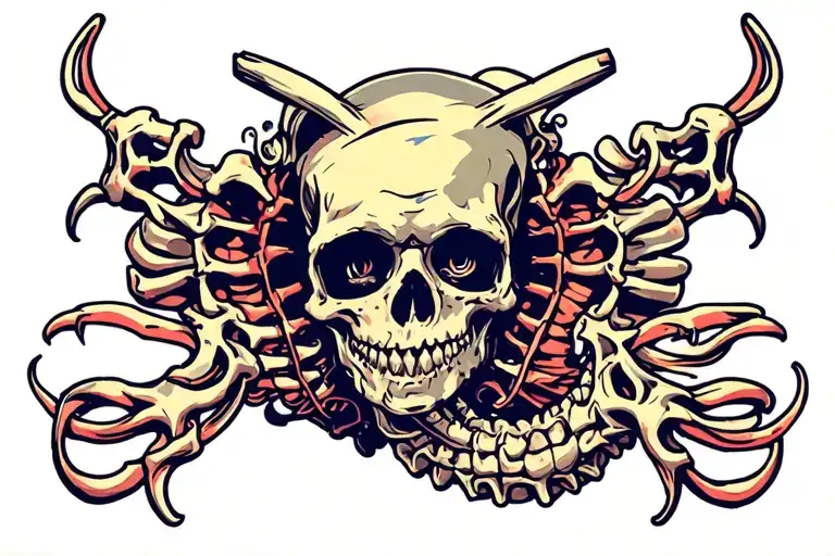 Spinal tattoo design idea