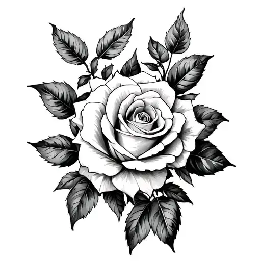 climbing roses intertwined tattoo design idea