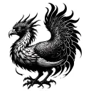 Flaming Phoenix tattoo design idea