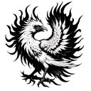 Flaming Phoenix tattoo design idea