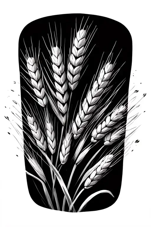 wheat field tattoo design idea