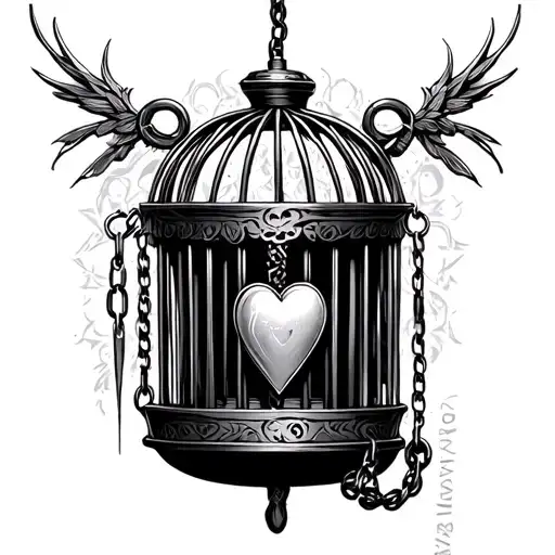 chastity cage cuckold tattoo design idea