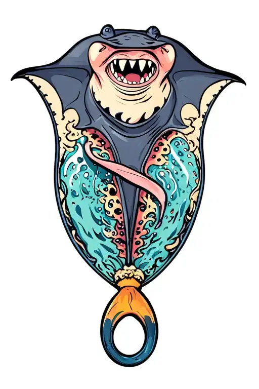 stingray manta ray tattoo design idea