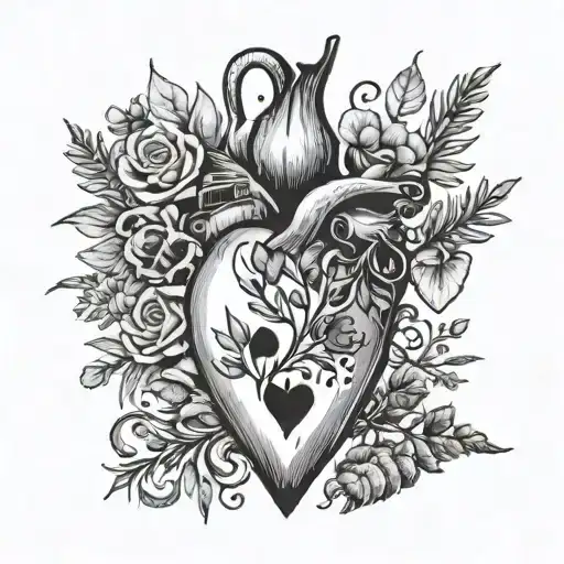 Practical magic salt rosemary lavender and love heart tattoo design idea