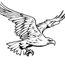 simple eagle soaring tattoo design idea