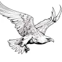 simple eagle soaring tattoo design idea