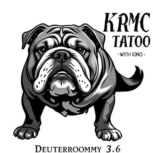 Deuteronomy 31:6 with the USMC bulldog tattoo design idea