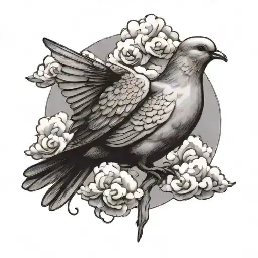 Dove Clouds tattoo design idea