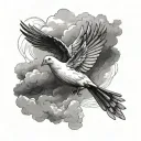 Dove Clouds tattoo design idea