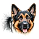 German Shepherd tattoo design idea