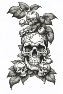 apple tree where the apples are skulls tattoo design idea
