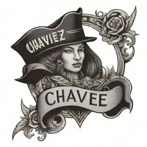 both my last names together, Chavez Velador tattoo design idea