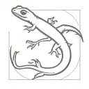 Salamander is small tattoo design idea