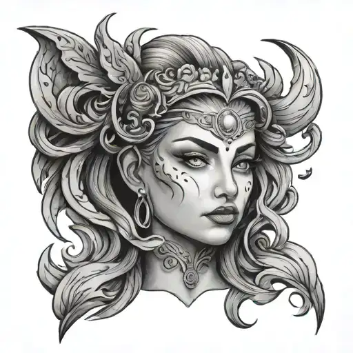 Nike Goddess tattoo design idea