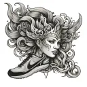 Nike Goddess tattoo design idea