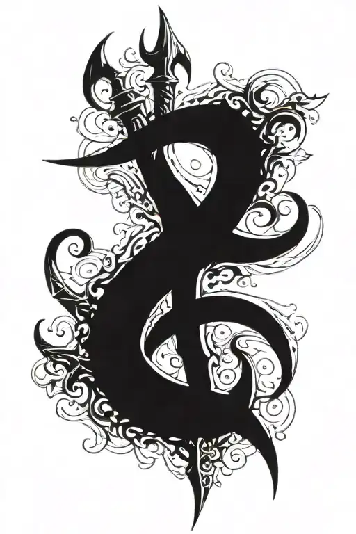 shiv trident tattoo design idea
