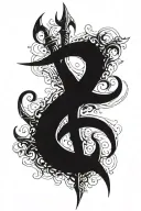 shiv trident tattoo design idea