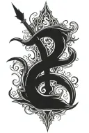 shiv trident tattoo design idea