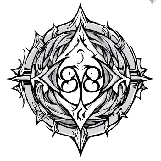 lilith symbol made entirely tattoo design idea