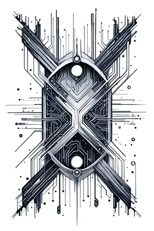 Circuitry tattoo design idea