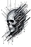 Circuitry tattoo design idea