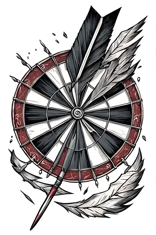 dart arrow tattoo design idea