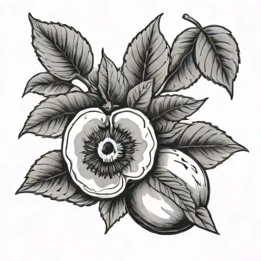 Georgia  peach tattoo design idea