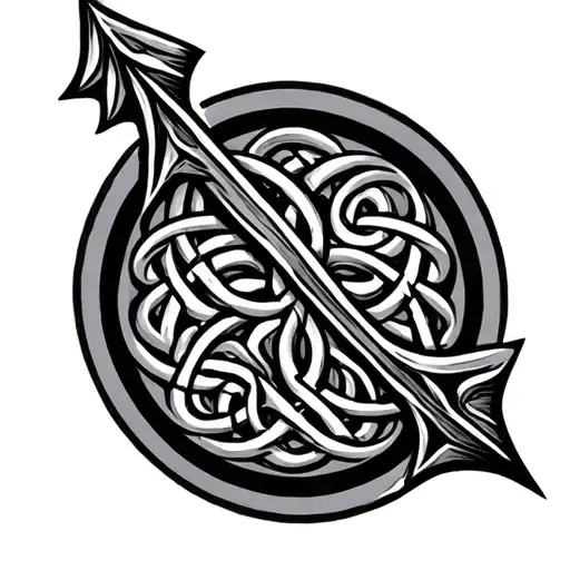 Celtic Arrow tattoo design idea