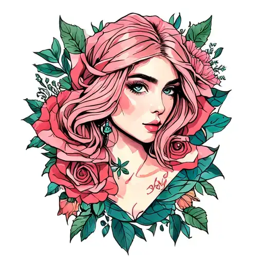 Alexandra Rose tattoo design idea