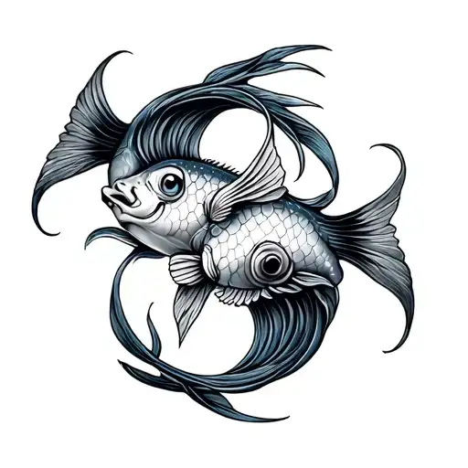 Pisces And Cancer tattoo design idea