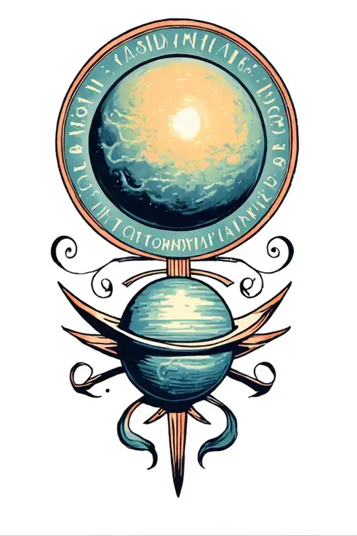Uranus tattoo design idea
