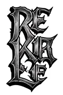 "REXIFER" demonic font tattoo tattoo design idea