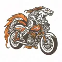 denver broncos logo tattoo design idea