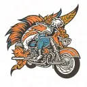 denver broncos logo tattoo design idea