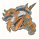 denver broncos logo tattoo design idea