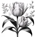 tulip and hyacinth flower tattoo tattoo design idea