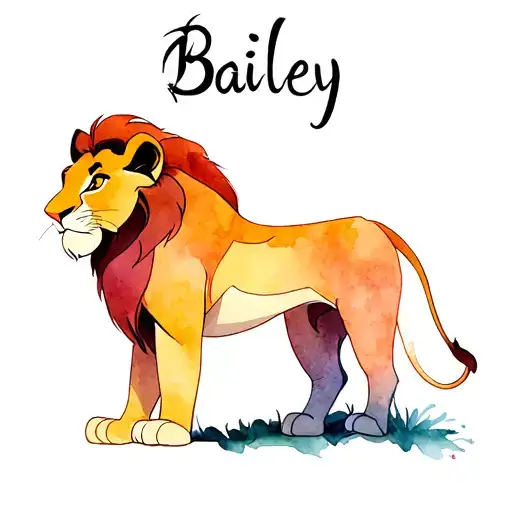 "Bailey " the lion king  movie tattoo design idea