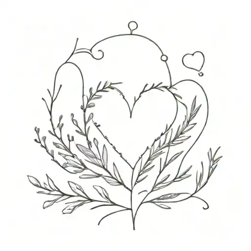 Practical magic salt rosemary lavender and love heart tattoo design idea
