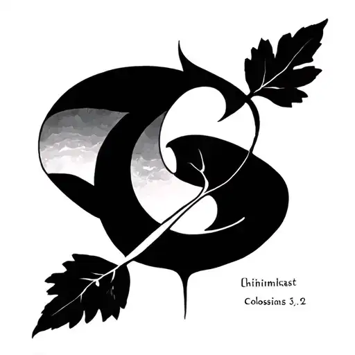 minimalist Colossians 3:2 tattoo design idea