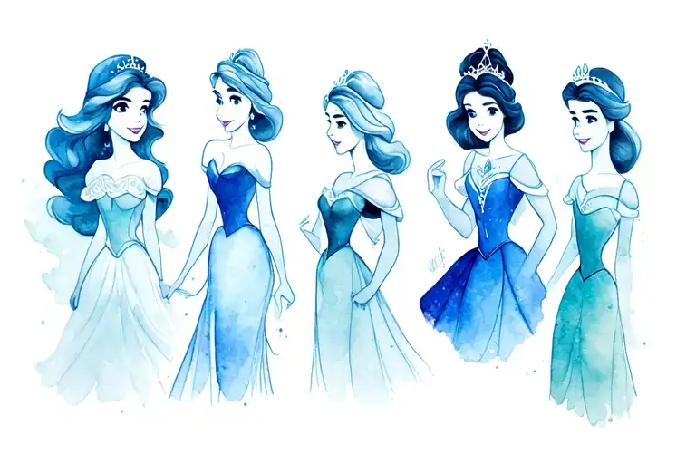 Disney princess tattoo design idea