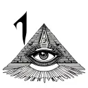 eye of horus in front of pyramid tattoo design idea
