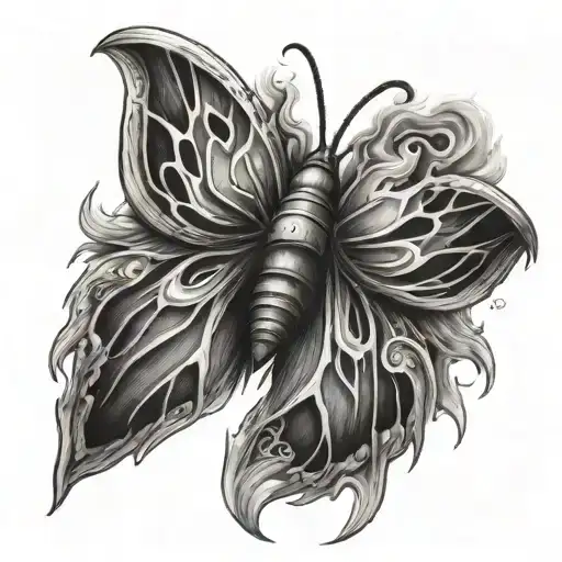 like a moth drawn to a flame, I'm gonna watch it burn tattoo design idea