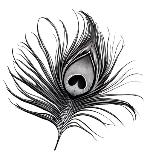 Peacock feather transforming tattoo design idea