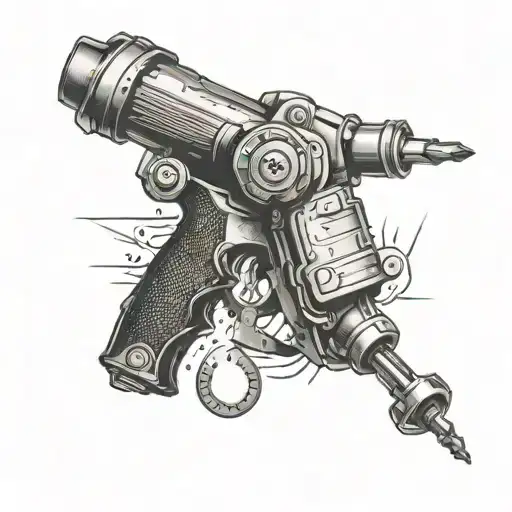 see power drill tattoo design idea