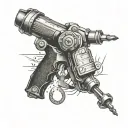 see power drill tattoo design idea